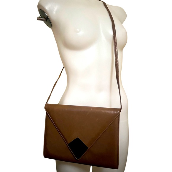 Vintage Italian Leather Envelope Convertible Bag - Picture 2 of 6